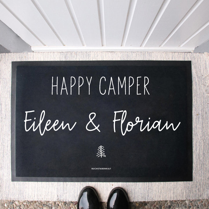 Personalisierte Stoff Fußmatte | Happy Camper
