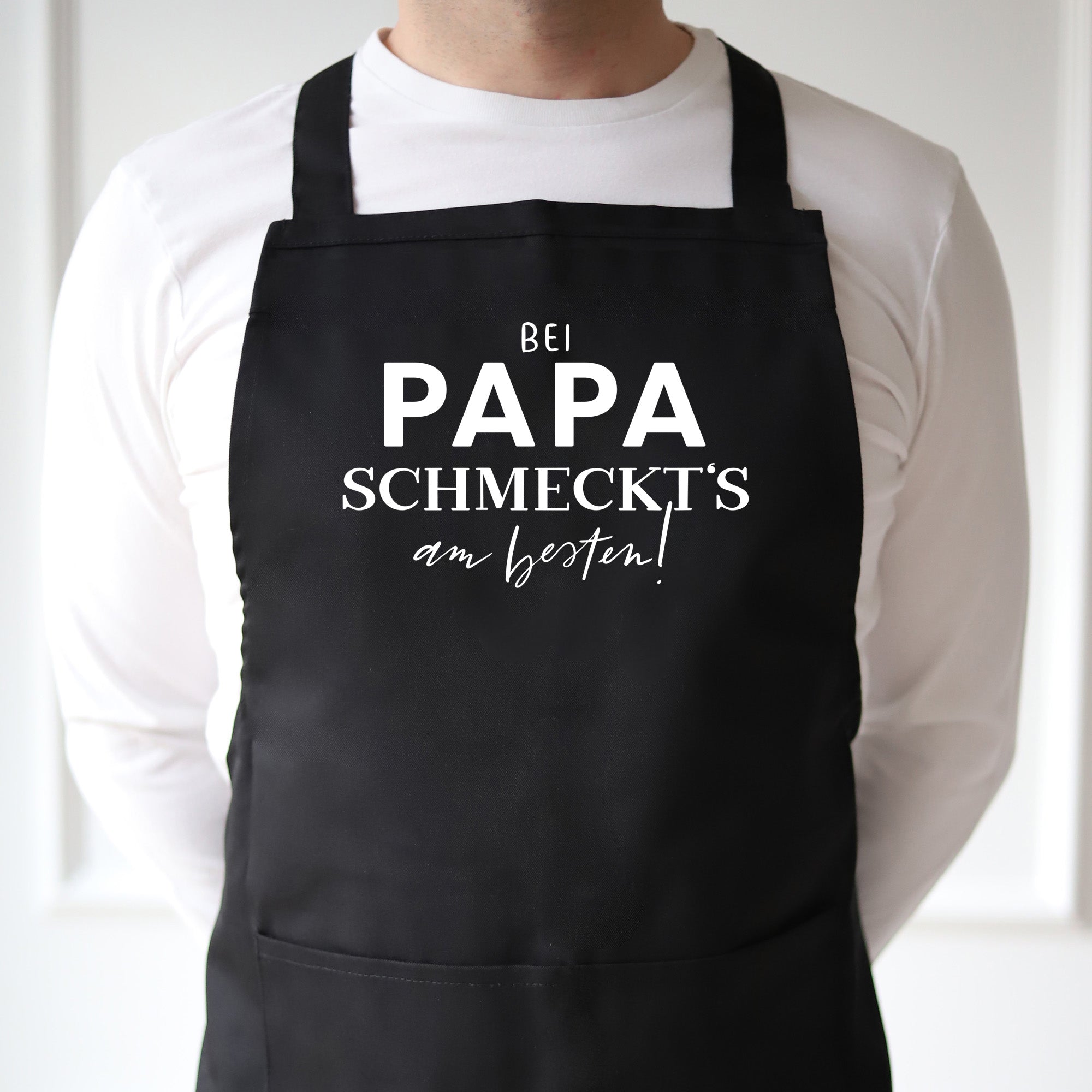 Küchenschürze SCHWARZ | Bei Papa