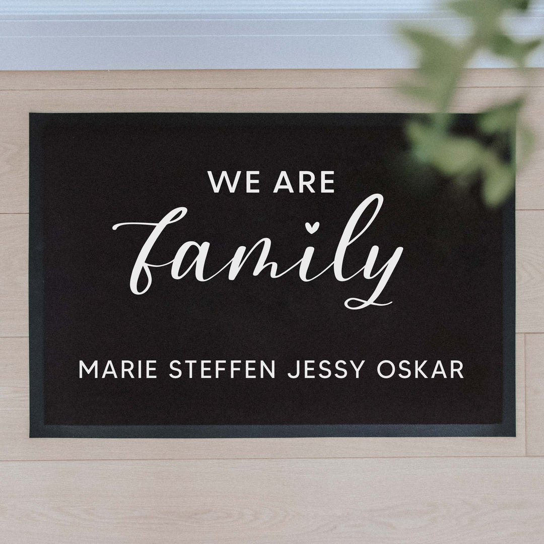 Personalisierte Stoff Fußmatte | We Are Family