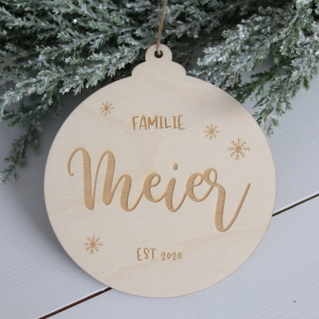 Personalisierte Weihnachtskugel | Familie