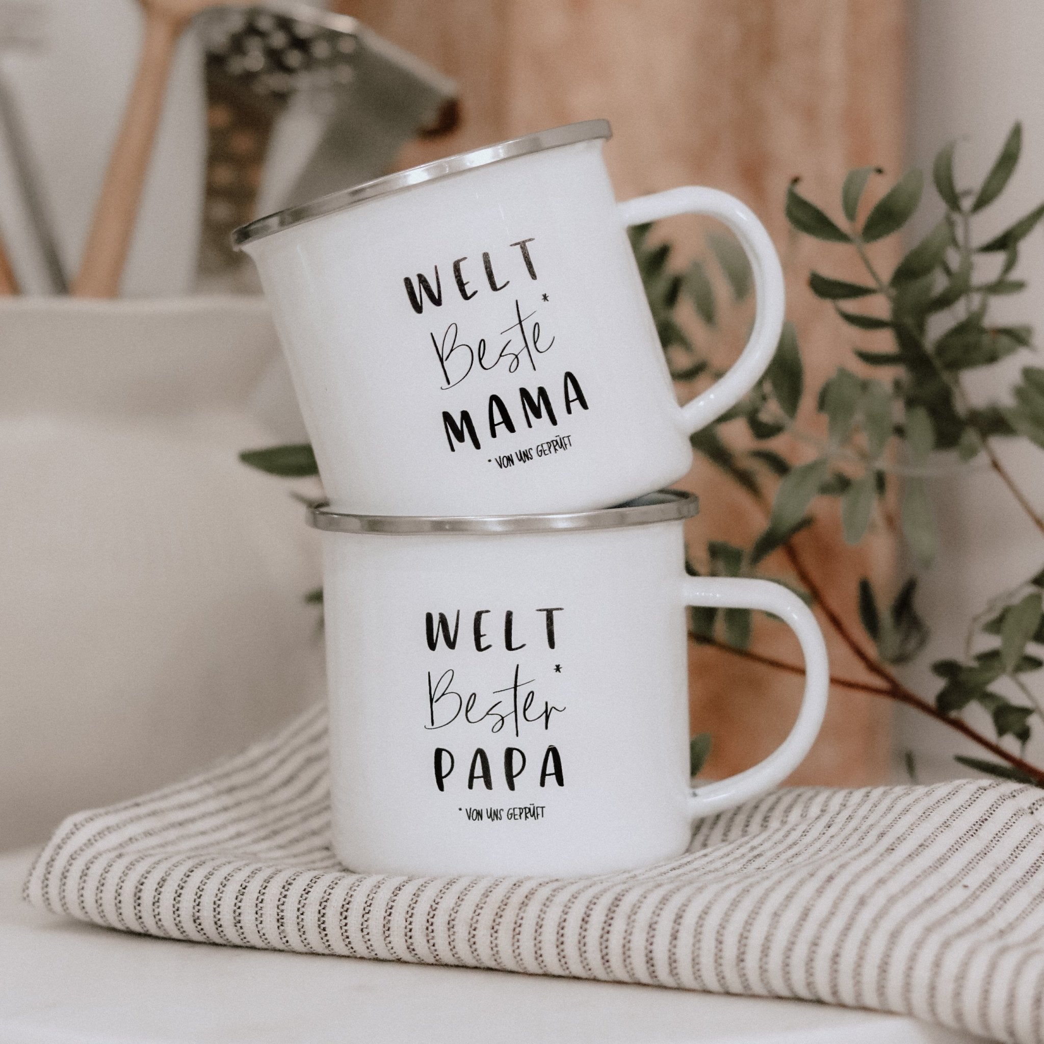 Emailletasse | Weltbester Papa
