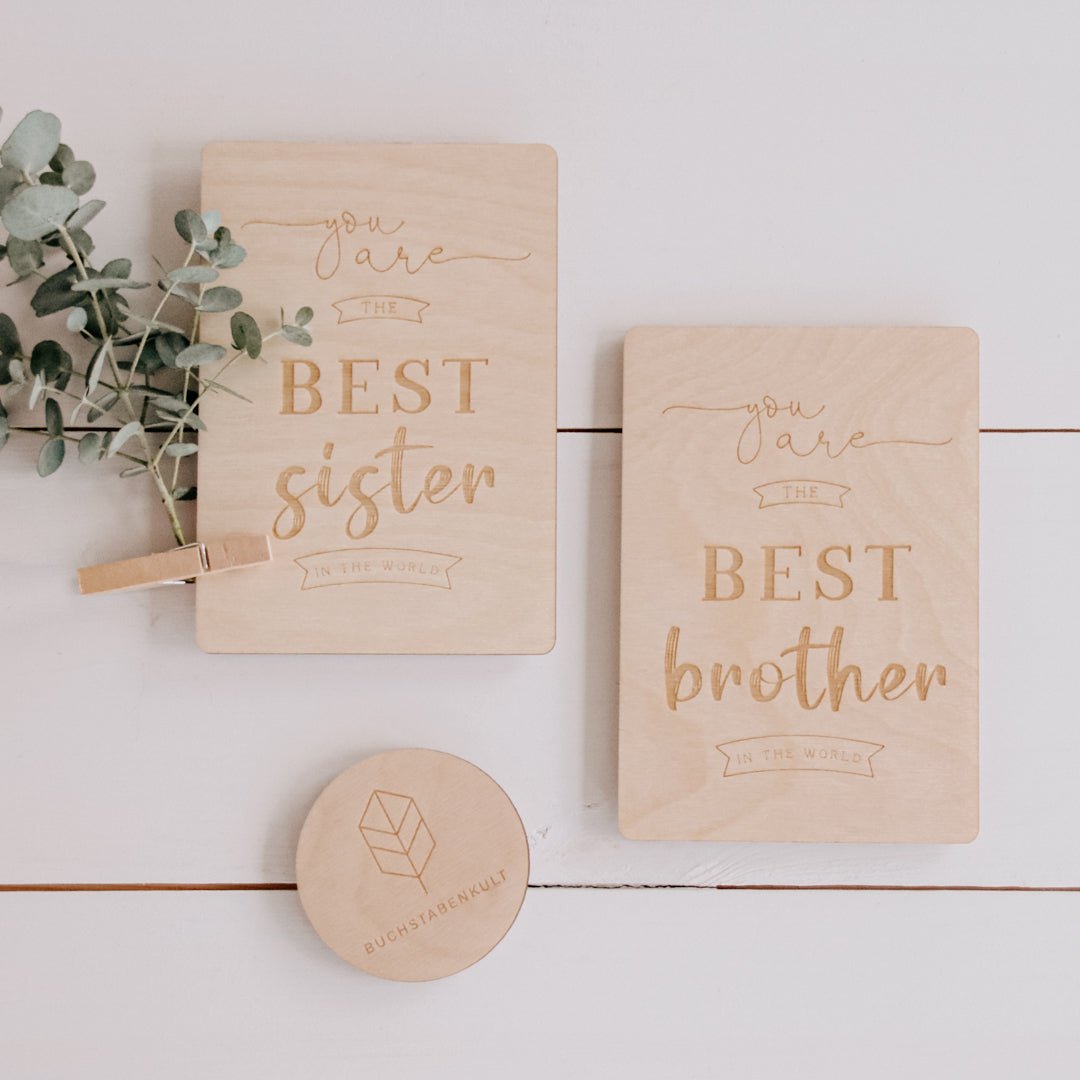Holzkarte | Best Sister