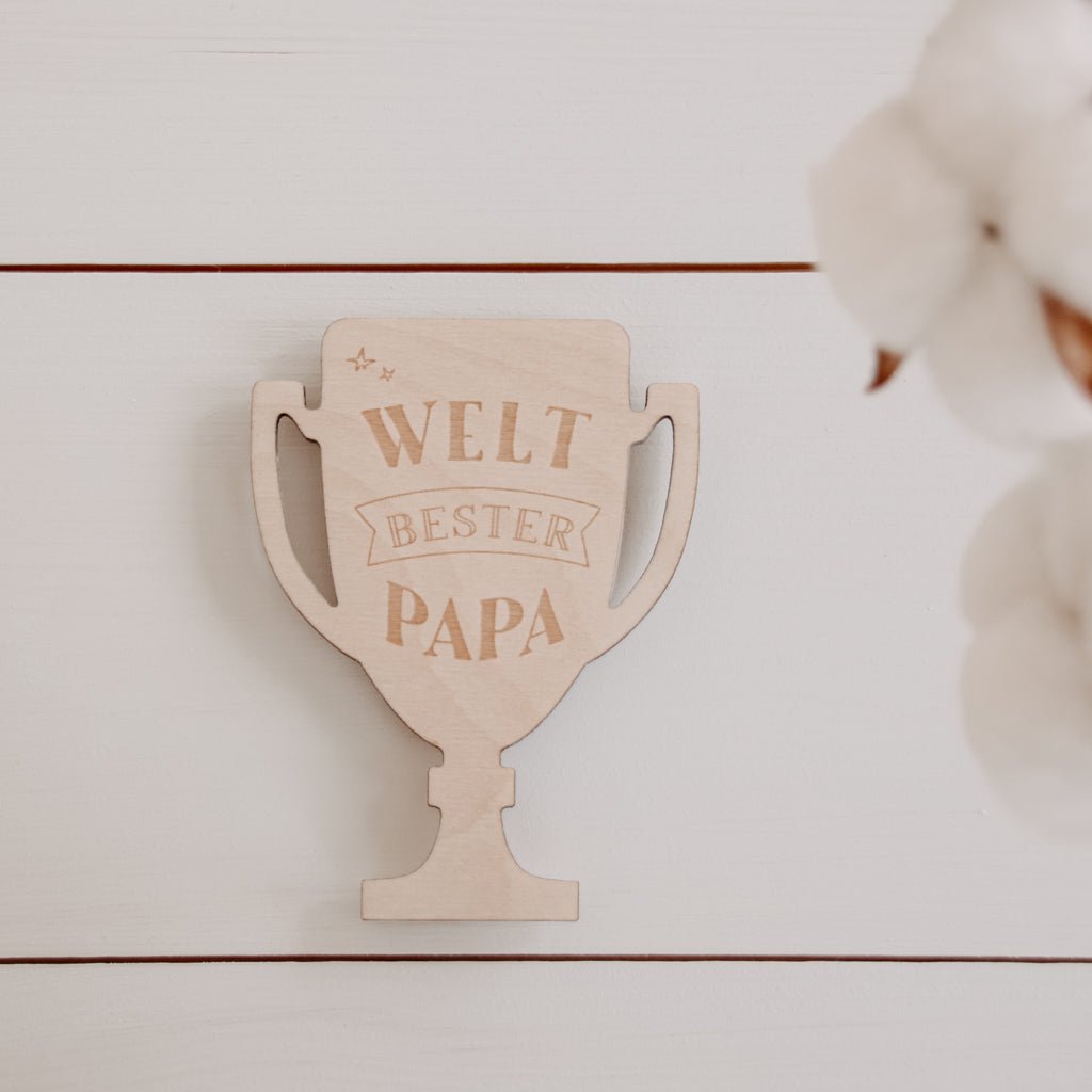 Holzkarte | Papa Mini-Trophäe