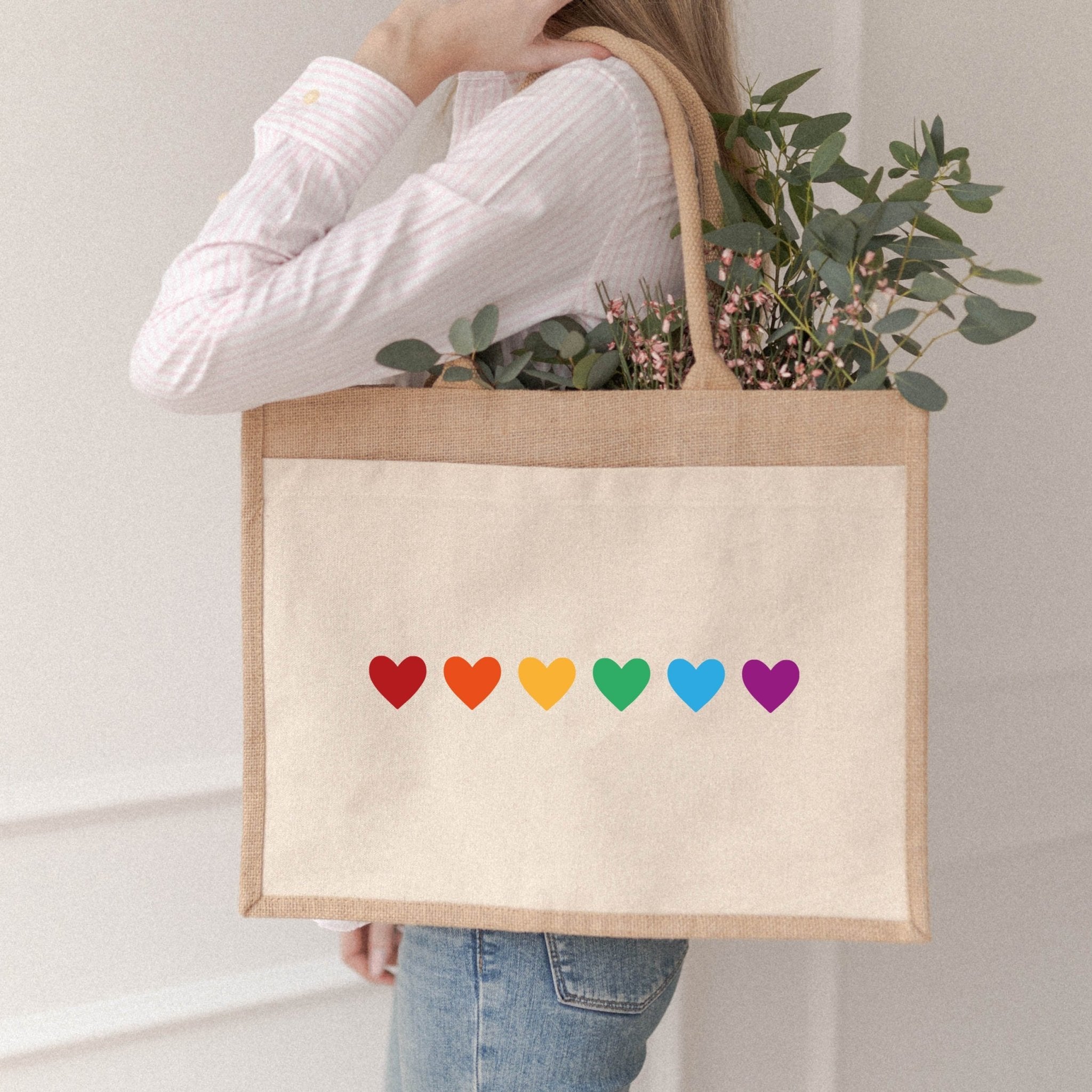 Jutetasche | PRIDE Herzchen