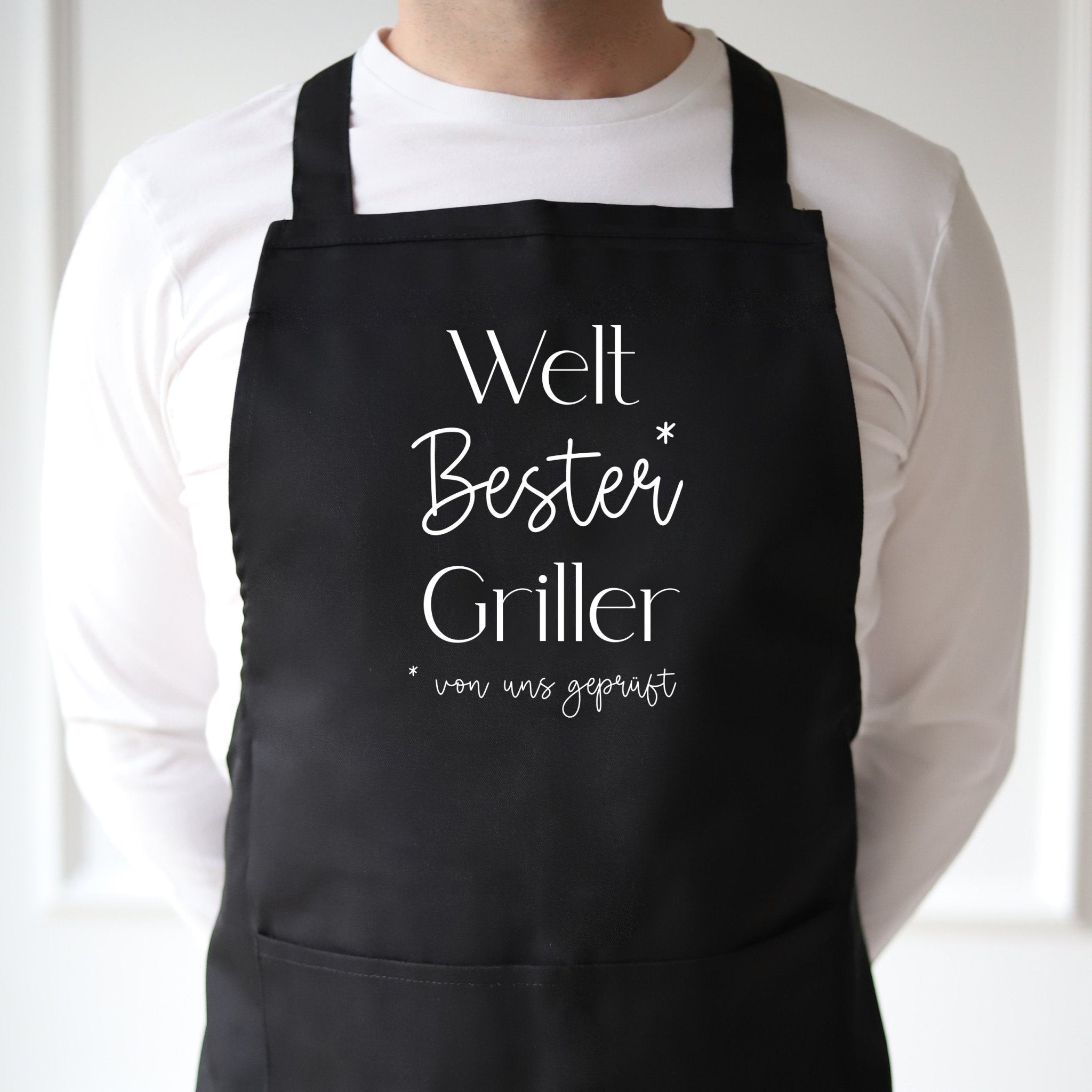 Küchenschürze SCHWARZ | Weltbester Griller
