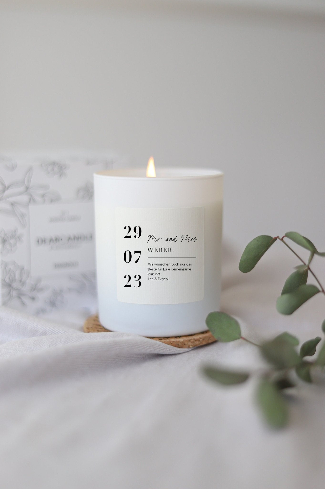 Personalisierte Duftkerze | Datum Mr. & Mrs.