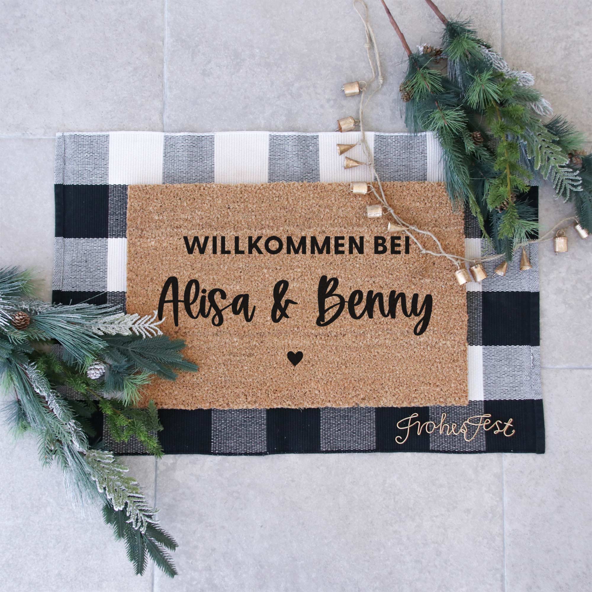Personalisierte Kokos Fußmatte | Willkommen bei