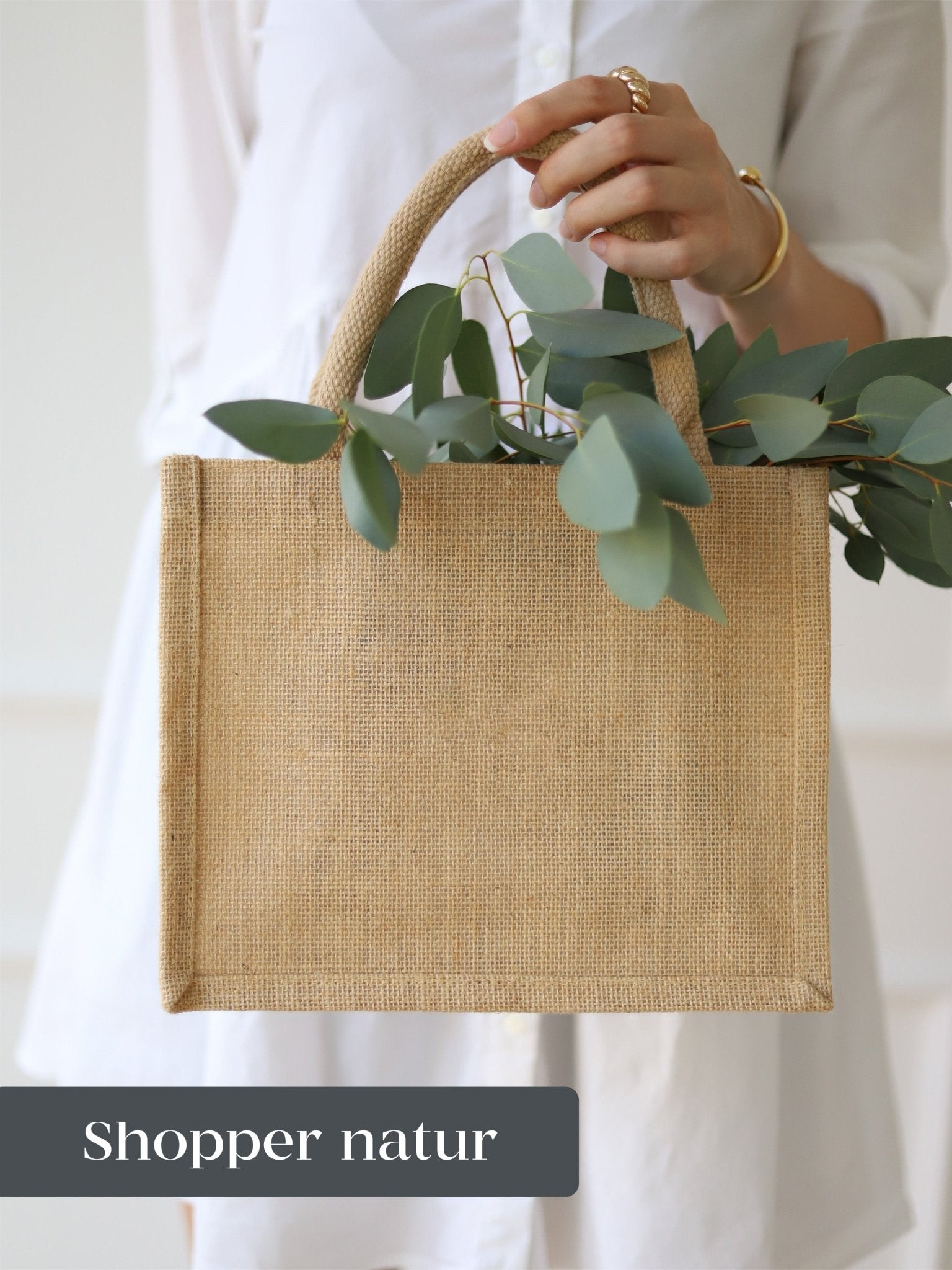 Personalisierte MINI Jutetasche NATUR | Initial Bridetobe