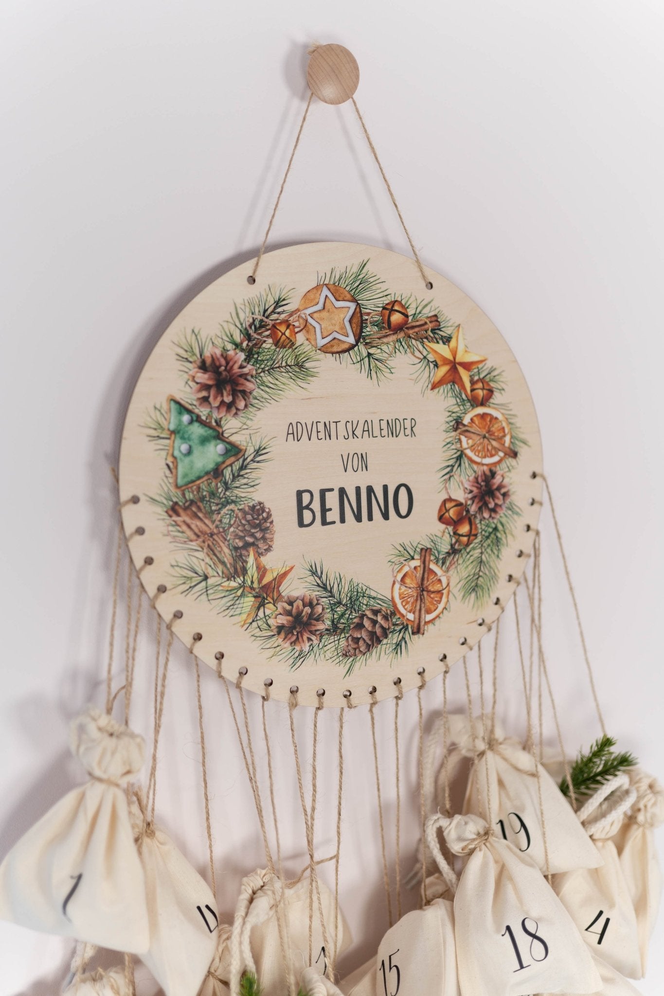 Personalisierter Adventskalender | Weihnachtskranz