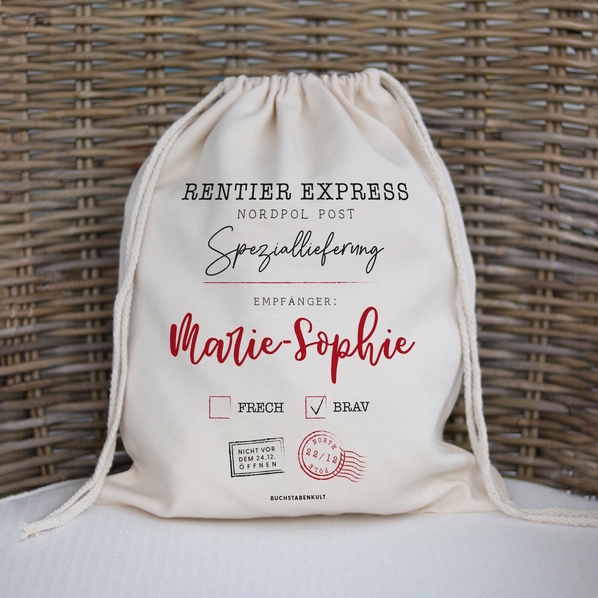 Personalisierter Geschenkbeutel | Rentierexpress